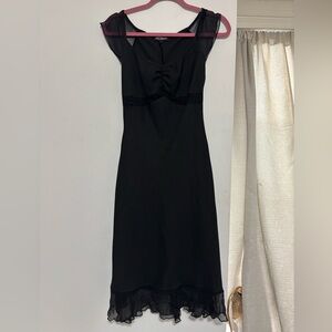 Vintage 90s Betsey Johnson Frilly Black Dress